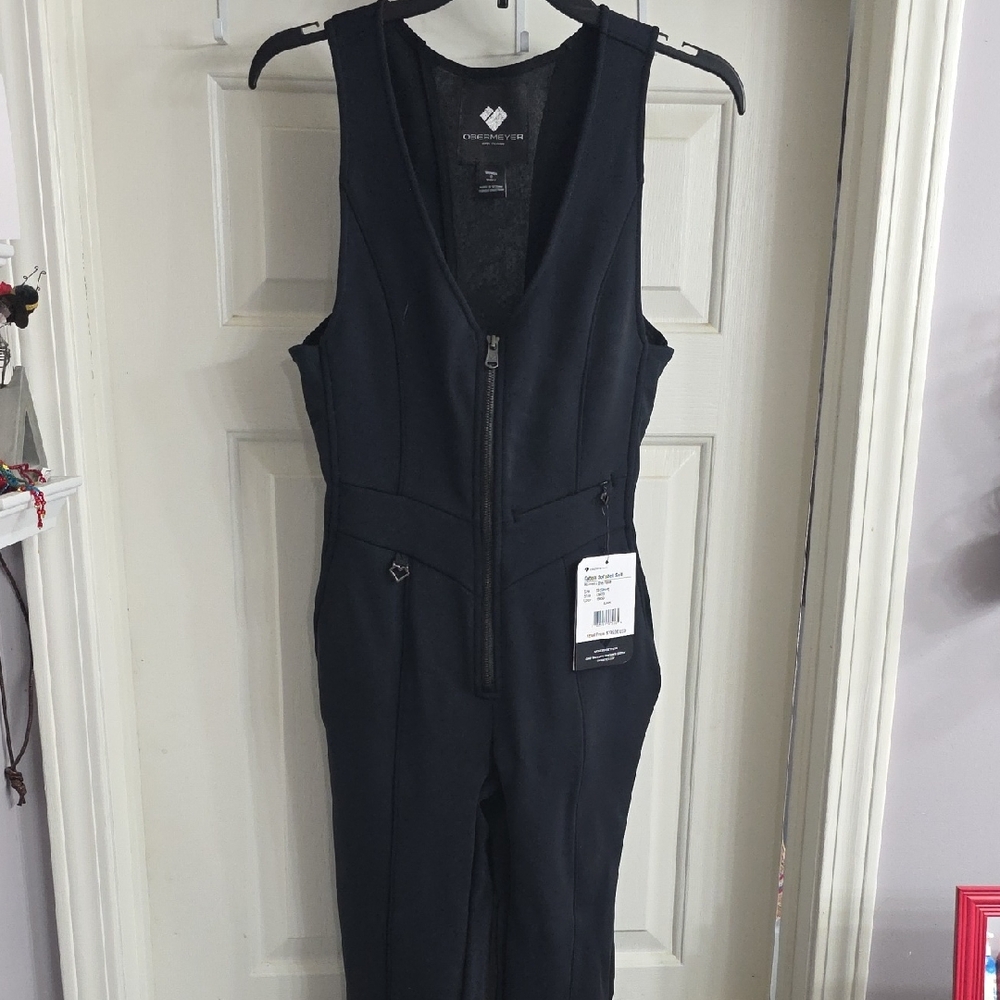 Obermeyer Black Sleeveless Neoprene Zip Jumpsuit Nwt Retails $399